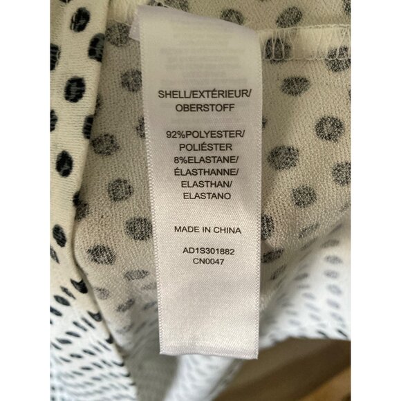 Adrianne Papell NWOT White Polka Dot Rushing Ruffle Blouse XL - Picture 4 of 7
